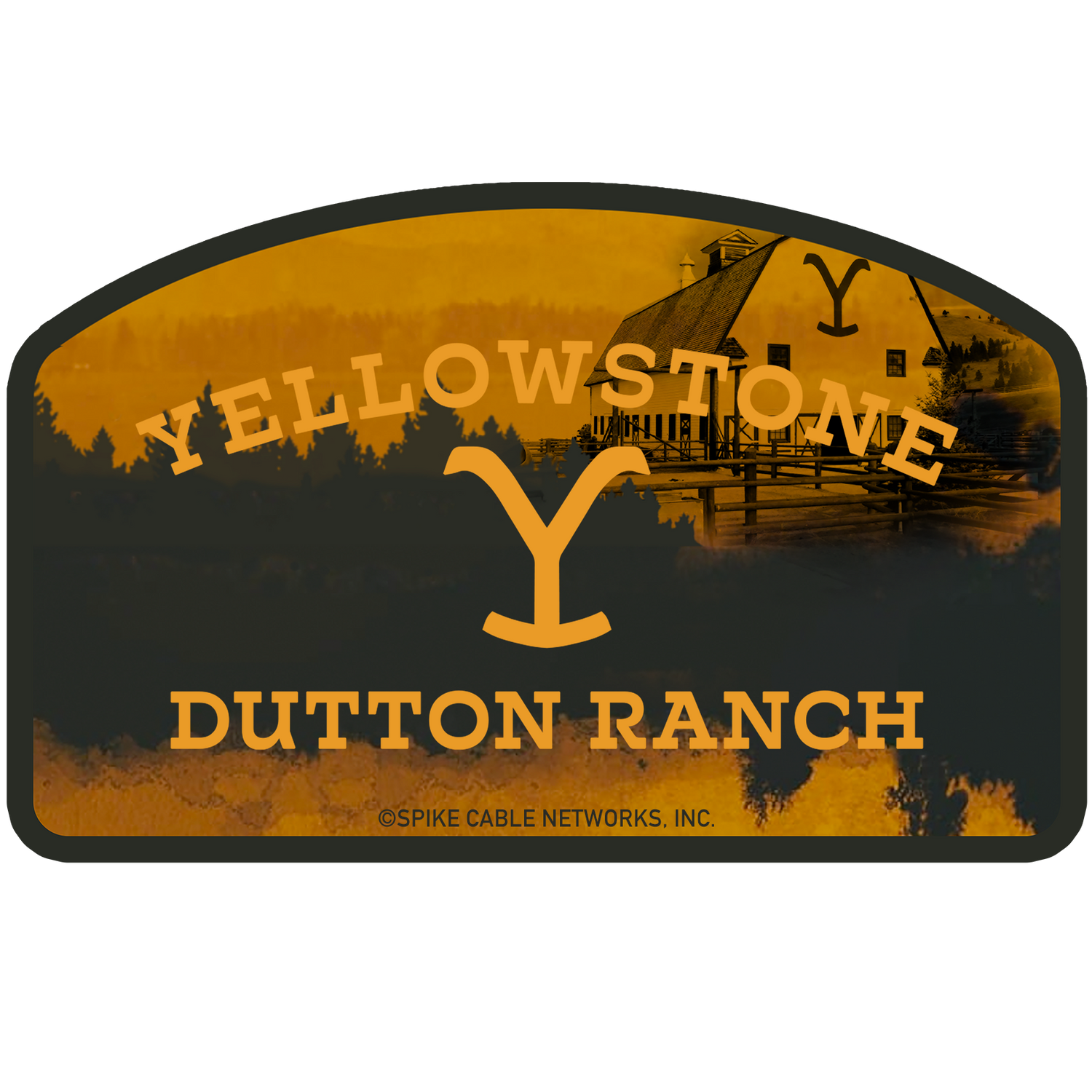 Yellowstone Logo Scenery Die Cut Sticker