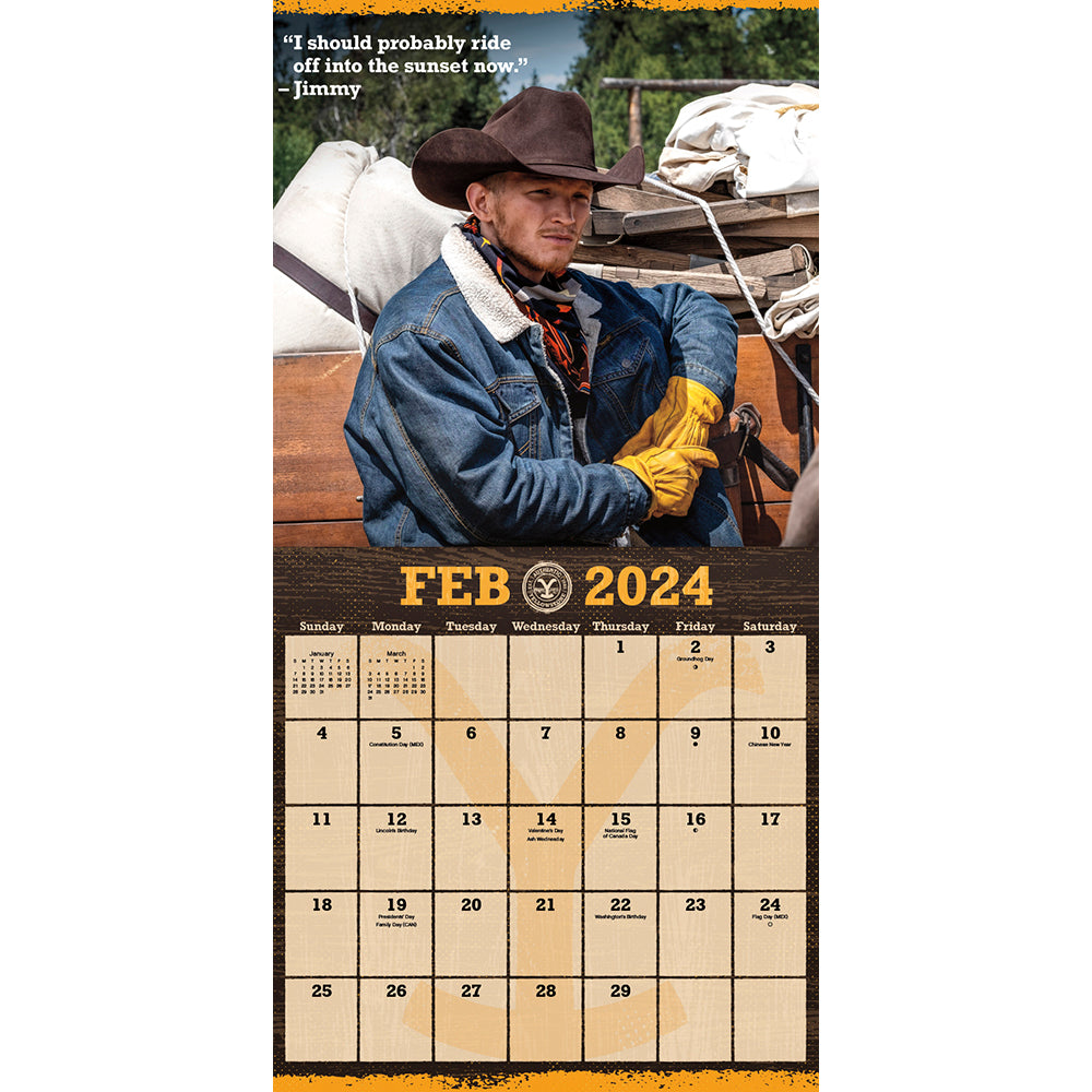 Yellowstone From the Bunk House 16Month 2024 Wall Calendar Paramount