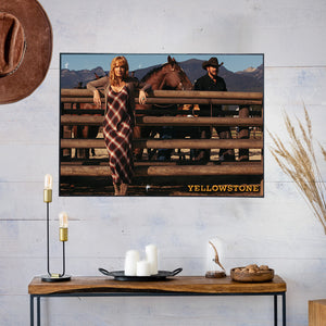 Yellowstone Rip Wheeler and Beth Dutton Satin Poster
