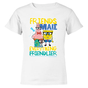 Spongebob Schwammkopf Freundlicher Kinder T-Shirt mit kurzen Ärmeln